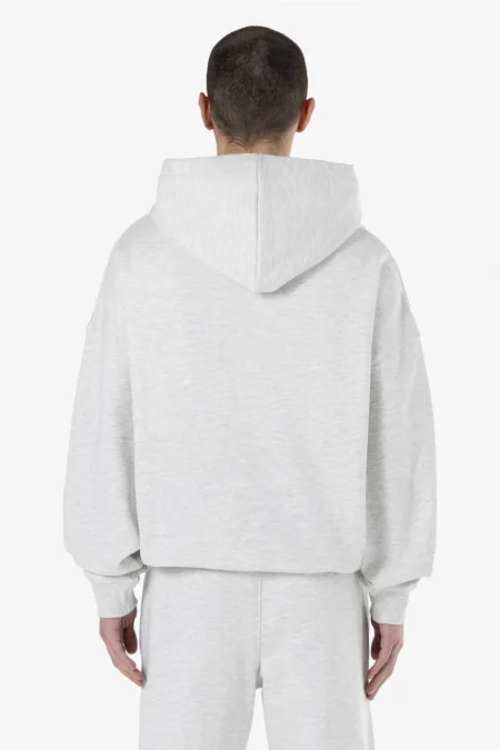 Leono Boxy Hoodie Off White Melange Warm White-1