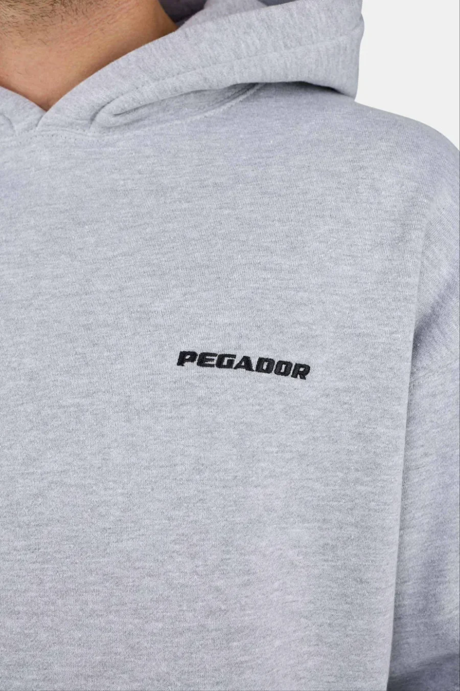 Logo Oversized Hoodie Heather Grey Black-2
