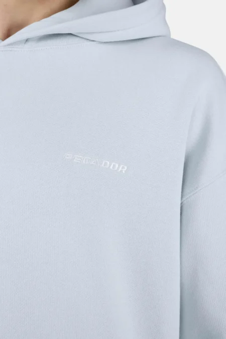 Logo Oversized Hoodie Washed Dream Blue White-2