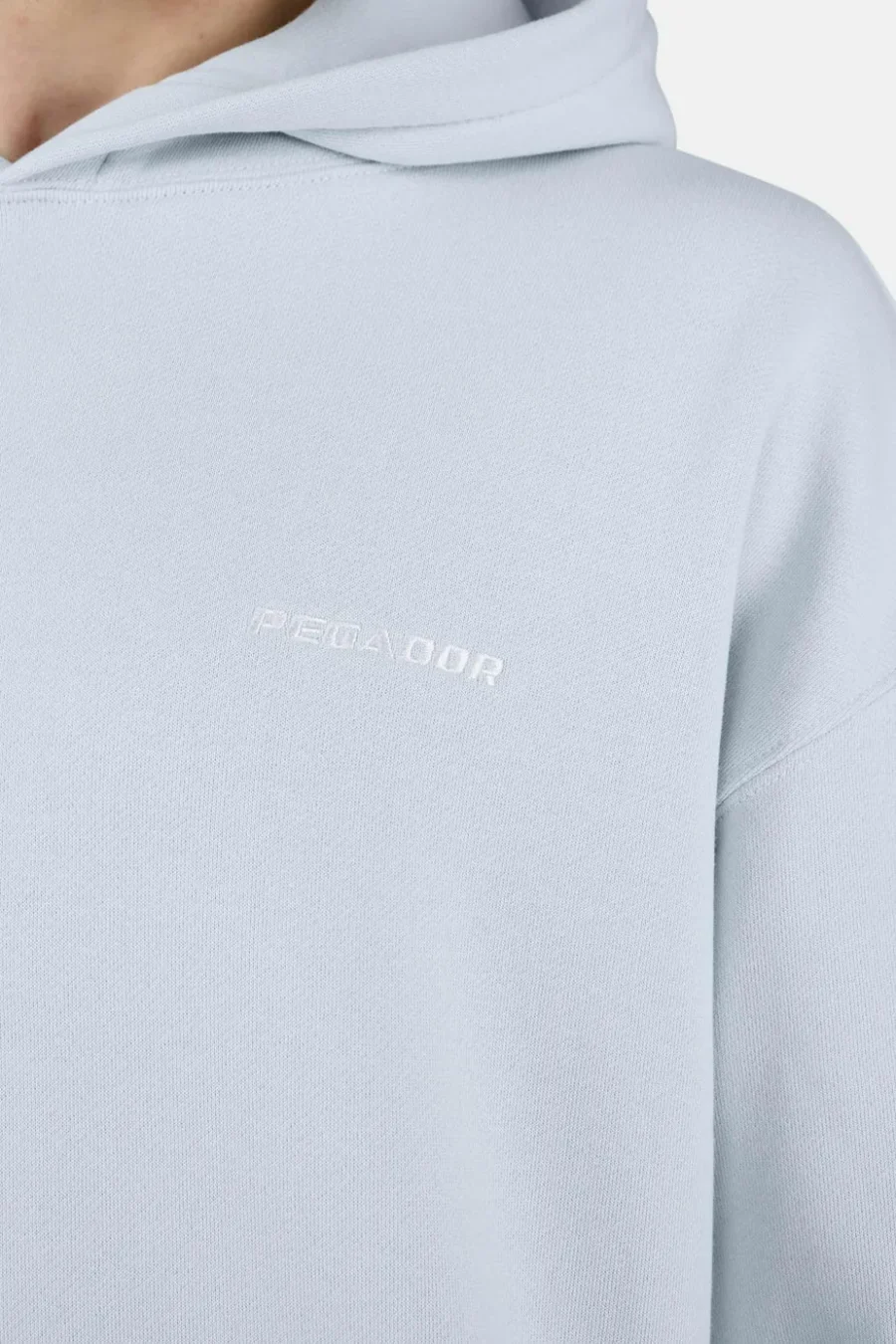 Logo Oversized Hoodie Washed Dream Blue White-2