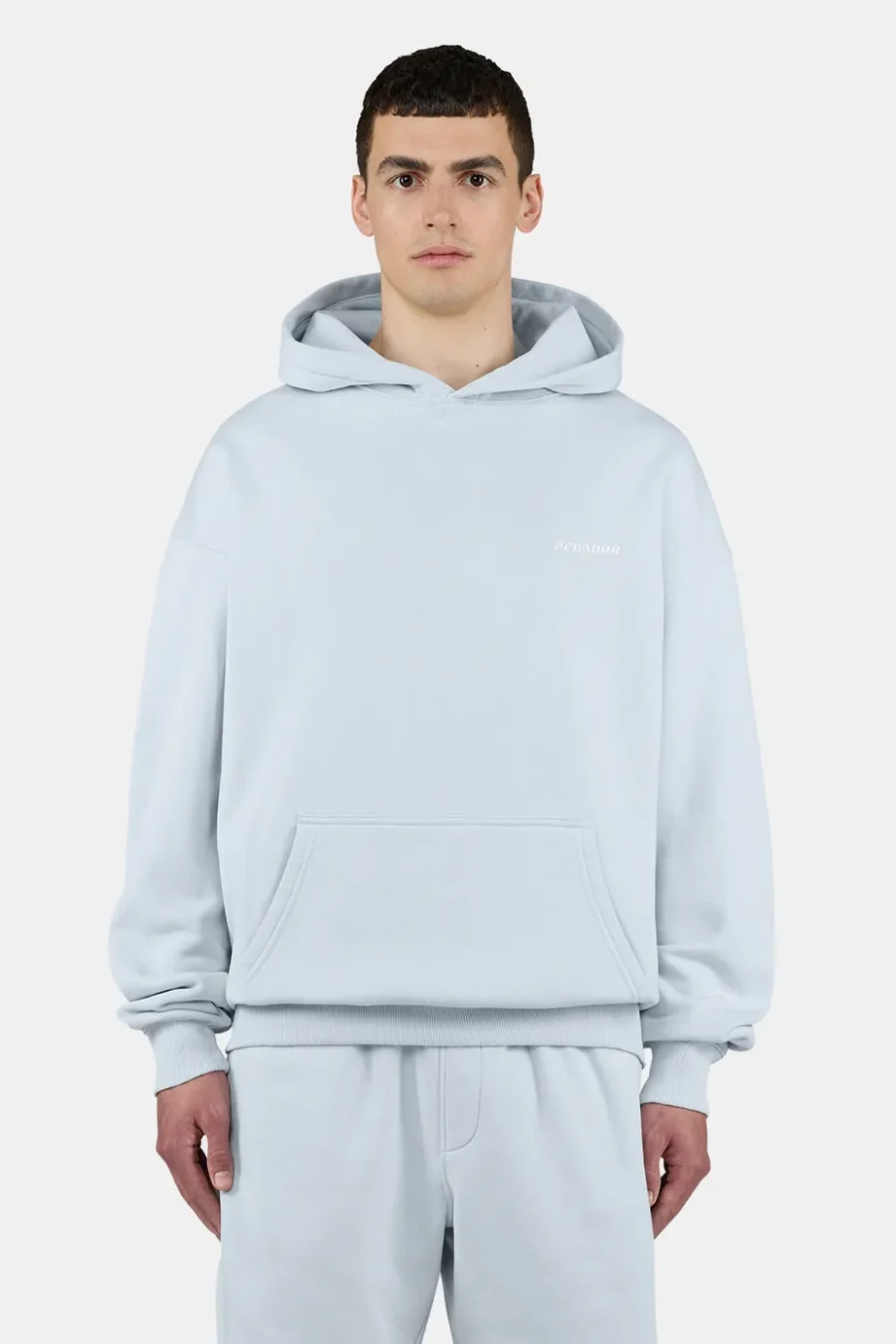 Logo Oversized Hoodie Washed Dream Blue White