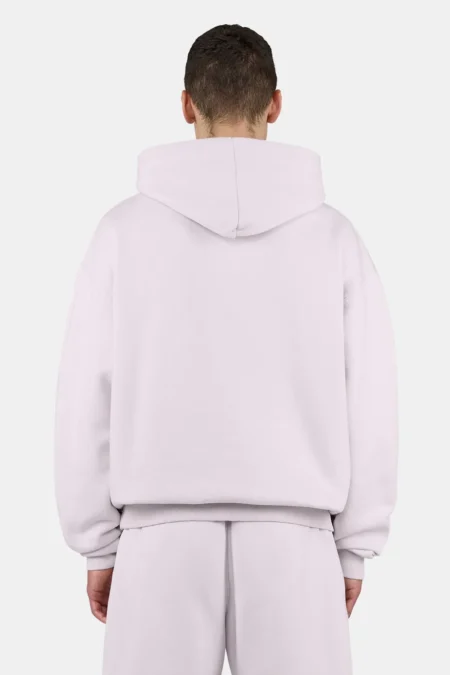 Logo Oversized Hoodie Washed Light Lilac White-1