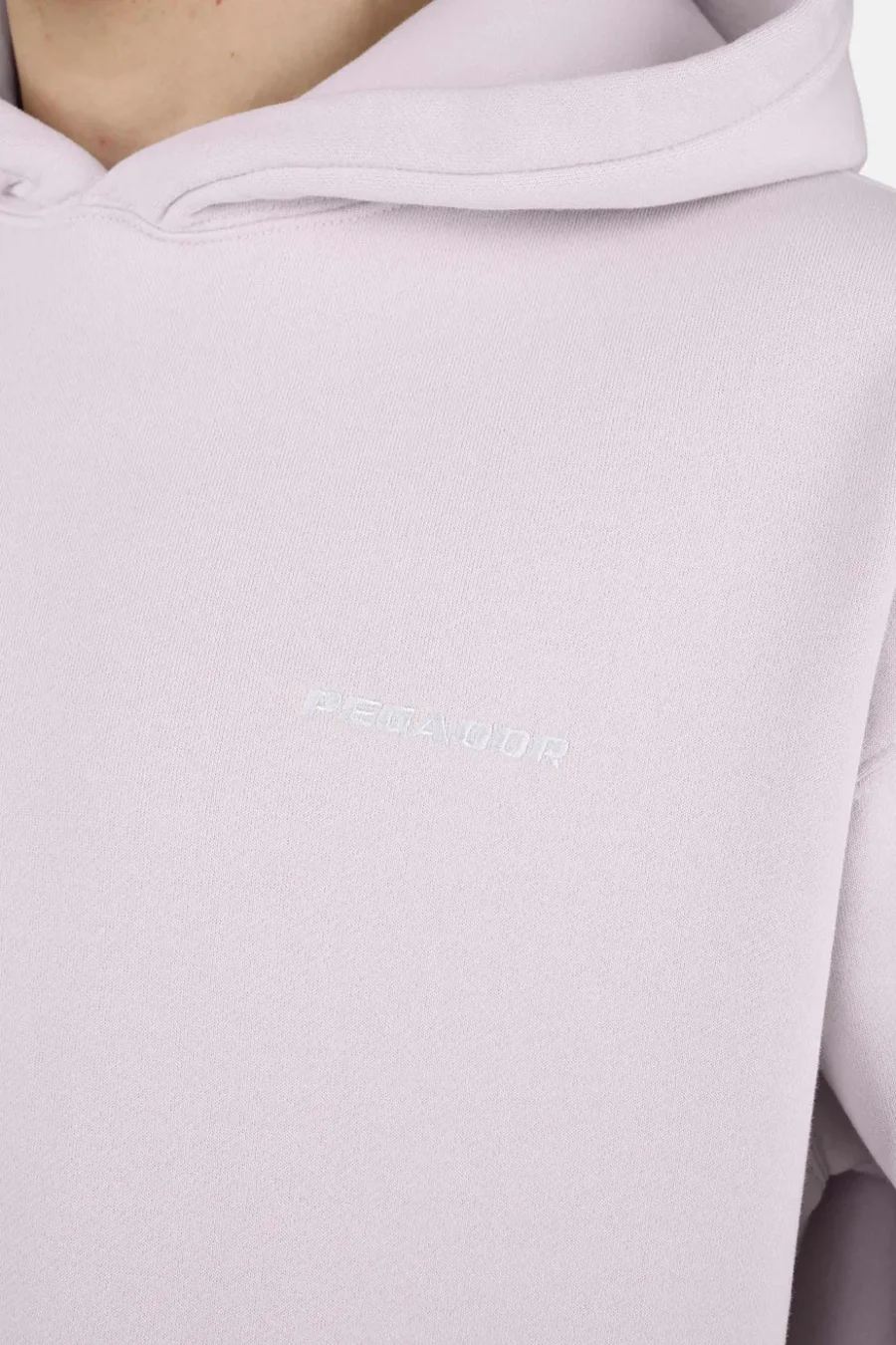 Logo Oversized Hoodie Washed Light Lilac White-2