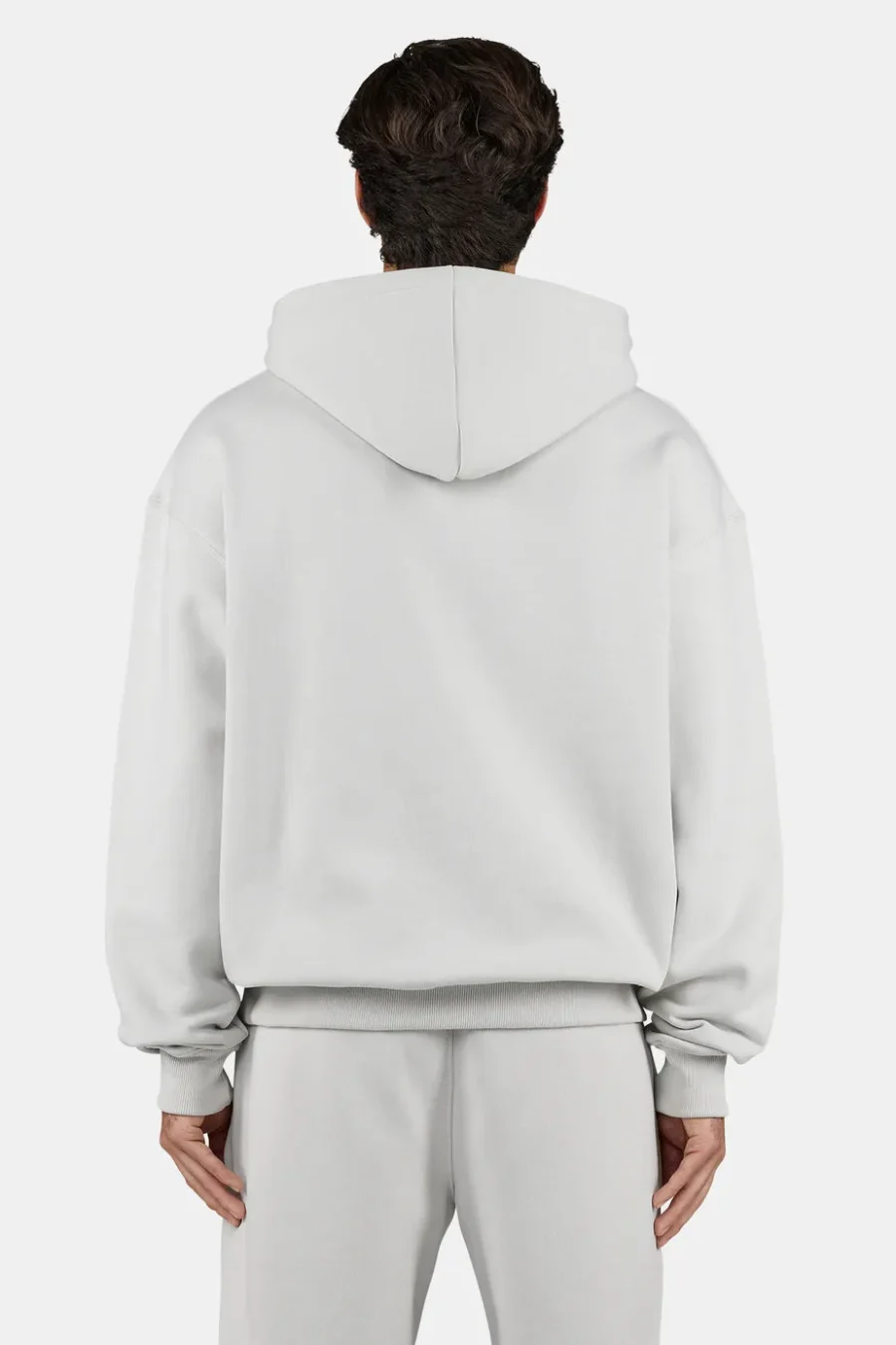 Logo Oversized Hoodie Washed Pure Grey White-1