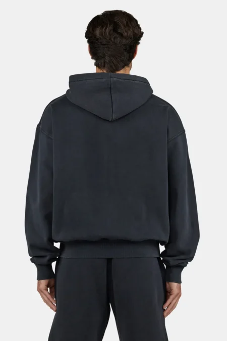 Logo Oversized Sweat Jacket Vintage Black White-1