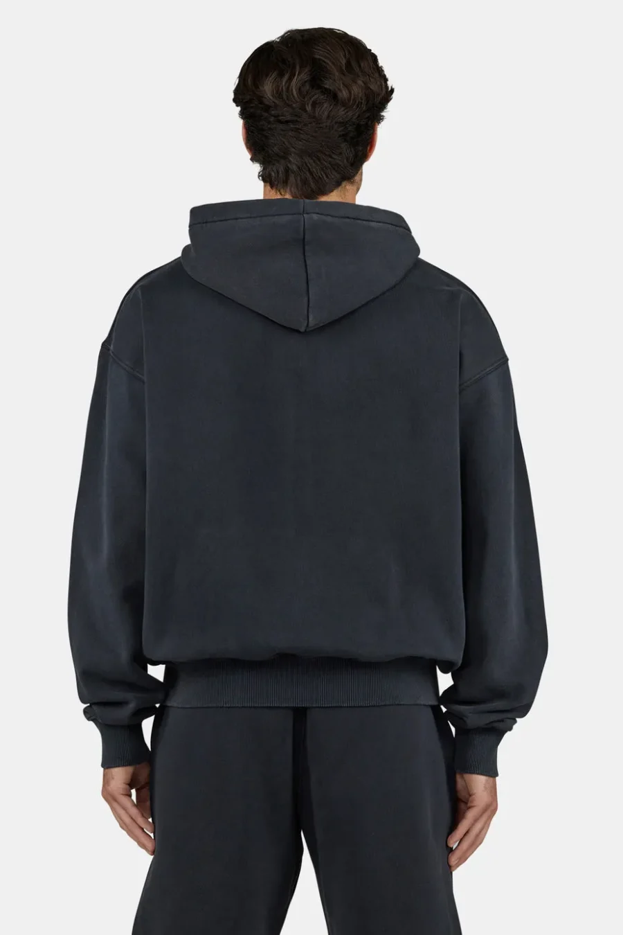Logo Oversized Sweat Jacket Vintage Black White-1