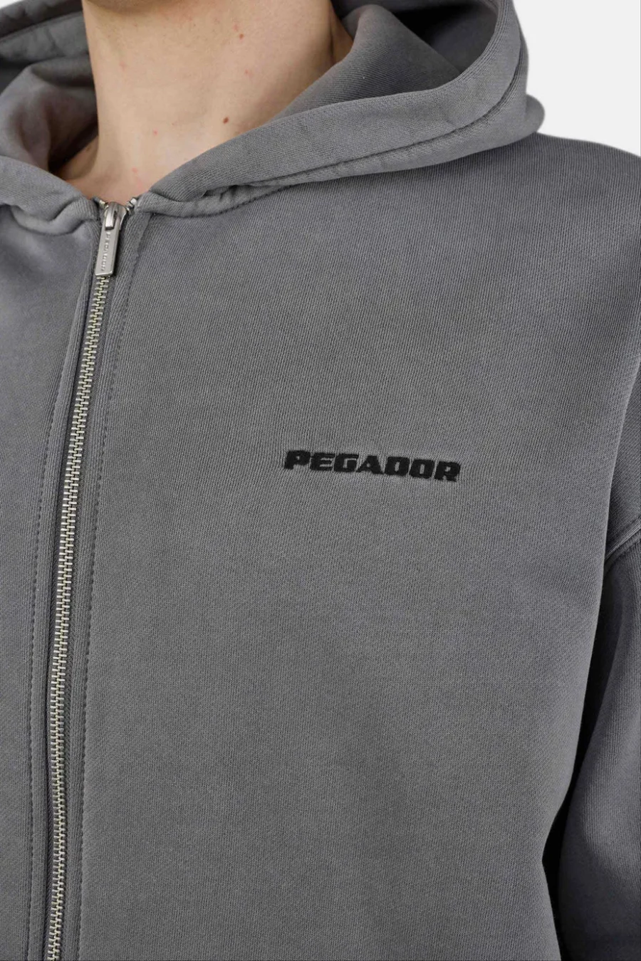 Logo Oversized Sweat Jacket Vintage Grey-2