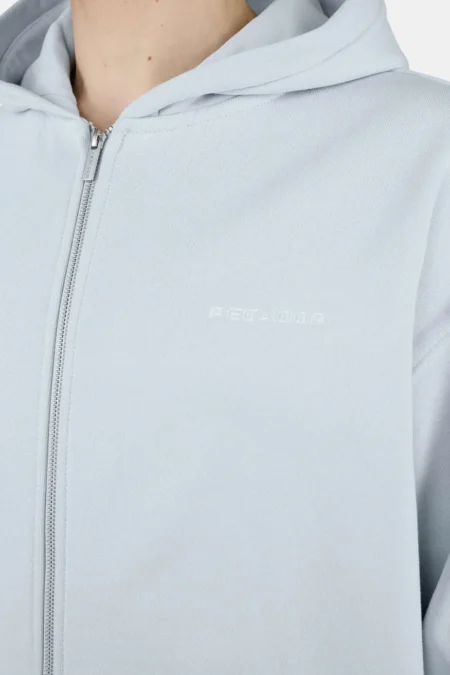 Logo Oversized Sweat Jacket Washed Dream Blue White-2