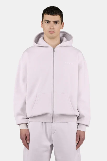 Logo Oversized Sweat Jacket Washed Light Lilac White