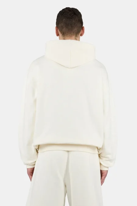 Logo Oversized Sweat Jacket Washed Unbleached White-1