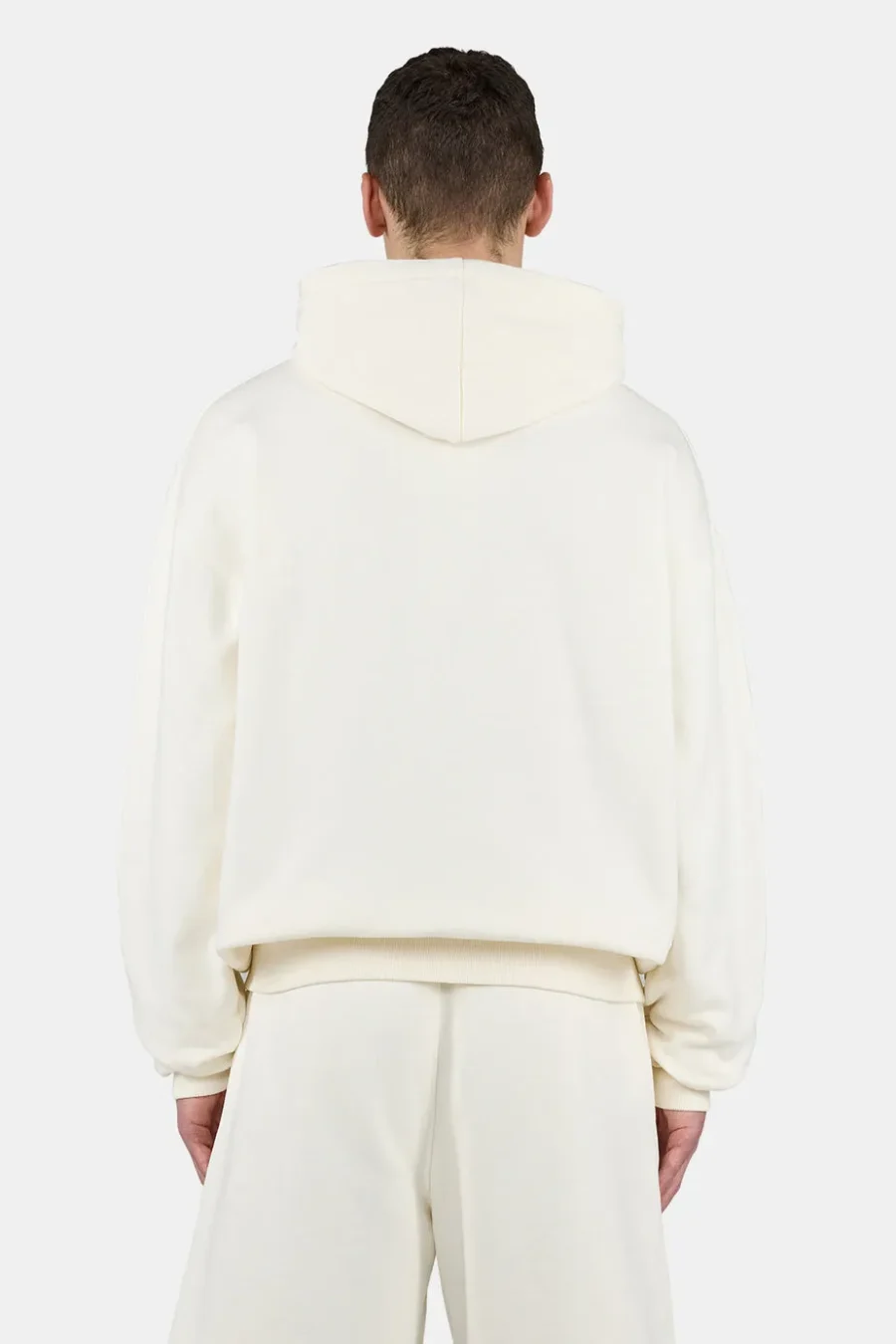 Logo Oversized Sweat Jacket Washed Unbleached White-1