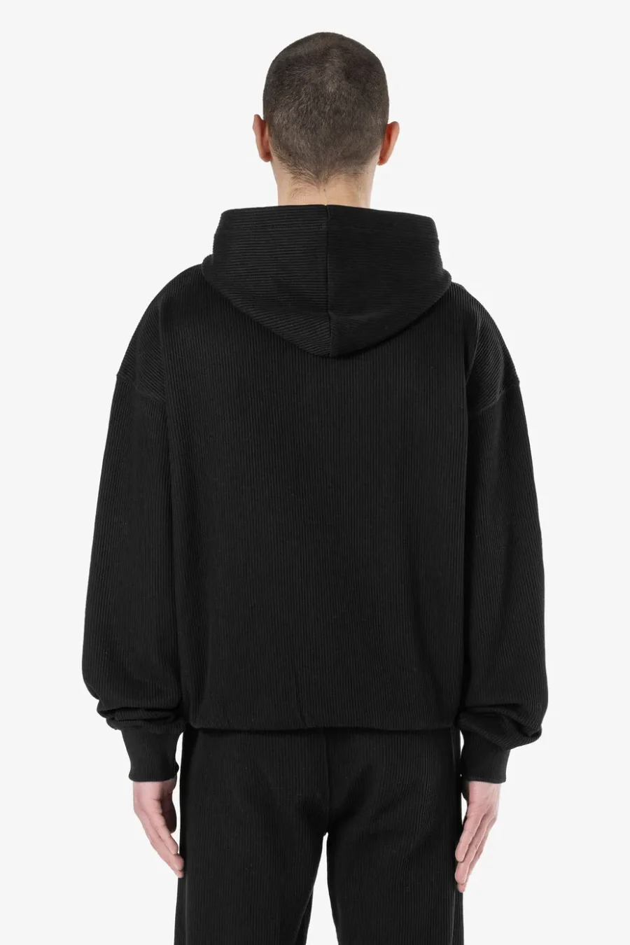Signar Oversized Rib Jacket Washed Black White-1
