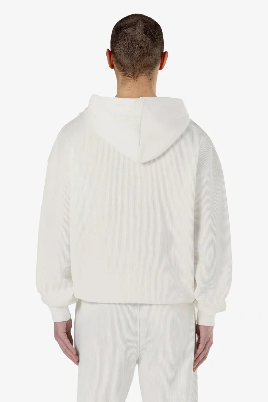 Signar Oversized Rib Jacket Washed Warm White Black-1