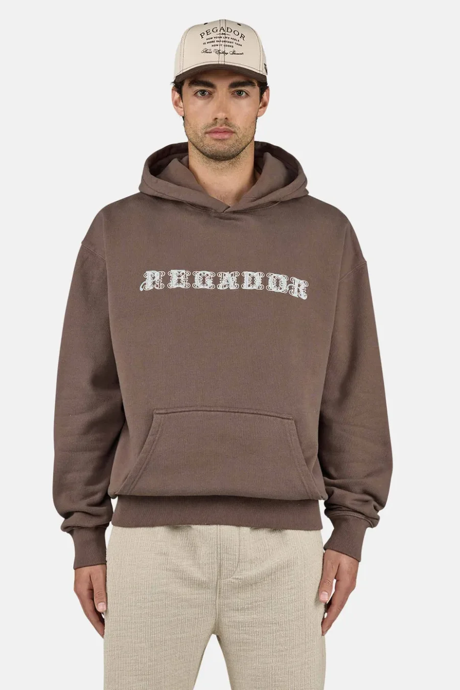 Zenor Oversized Hoodie Washed Cozy Brown